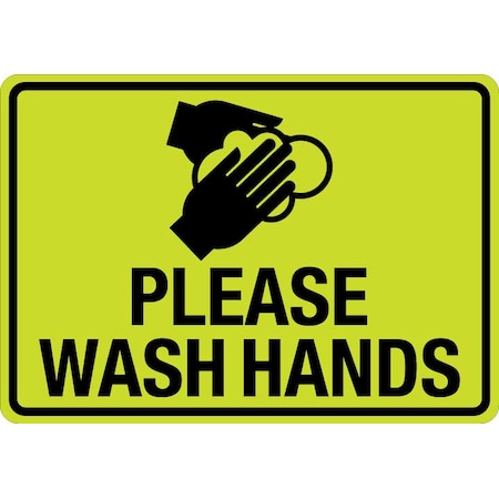 Sign, Please Wash Hands (W Sym), LCUV-0085ST-RA_14x10